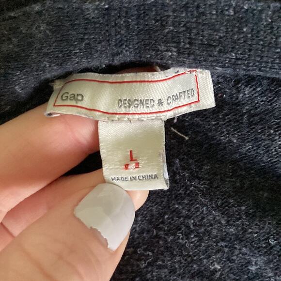 Gap Charcoal Slouchy Cardigan, Size L - Picture 5 of 7